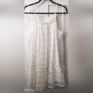 ZARA, White Crochet Mini dress, White Size XL